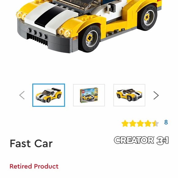Retired. LEGO Creator Fast Car set 31046 - Picture 5 of 6